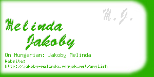melinda jakoby business card